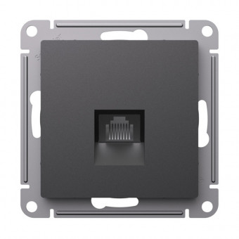 ATN001486 - AtlasDesign РОЗЕТКА компьютерная RJ45, кат. 6A, механизм, БАЗАЛЬТ