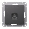 ATN001486 - AtlasDesign РОЗЕТКА компьютерная RJ45, кат. 6A, механизм, БАЗАЛЬТ