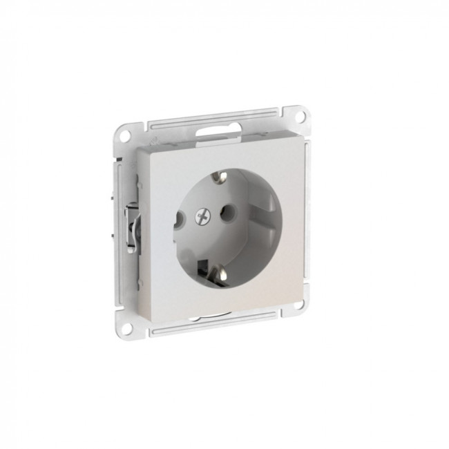 ATLASDESIGN РОЗЕТКА с заземлением, 16А, мех., быстрозажимные клеммы., ЖЕМЧУГ, ATN000443S