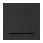 ATLASDESIGN 1-клавишный ВЫКЛЮЧАТЕЛЬ, сх.1, 10АХ, в сборе, быстрозажимные клеммы., КАРБОН, ATN001012S