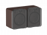 ATN546026 - AtlasDesign PROFI IP54 О/У РОЗЕТКА двойная с з/к со шторками 16А, КОРИЧНЕВЫЙ