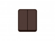 ATN546051 - AtlasDesign PROFI IP54 О/У 2-клавишный ВЫКЛЮЧАТЕЛЬ 10 АХ, КОРИЧНЕВЫЙ