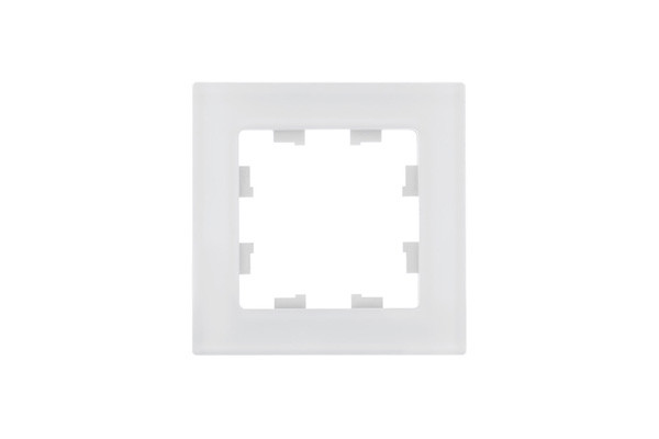 ATN360101 - AtlasDesign NATURE 1-постовая РАМКА, НАТУРАЛЬНОЕ СТЕКЛО, БЕЛЫЙ