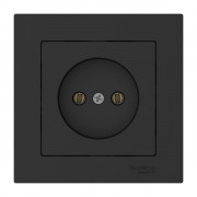 ATLASDESIGN РОЗЕТКА без заземления, 16А, в сборе, быстрозажимные клеммы., КАРБОН, ATN001040S