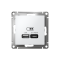 ATN000129 - AtlasDesign USB РОЗЕТКА A + тип-C 45W высокоскоростная зарядка QC, PD, механизм, БЕЛЫЙ