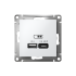 ATN000129 - AtlasDesign USB РОЗЕТКА A + тип-C 45W высокоскоростная зарядка QC, PD, механизм, БЕЛЫЙ