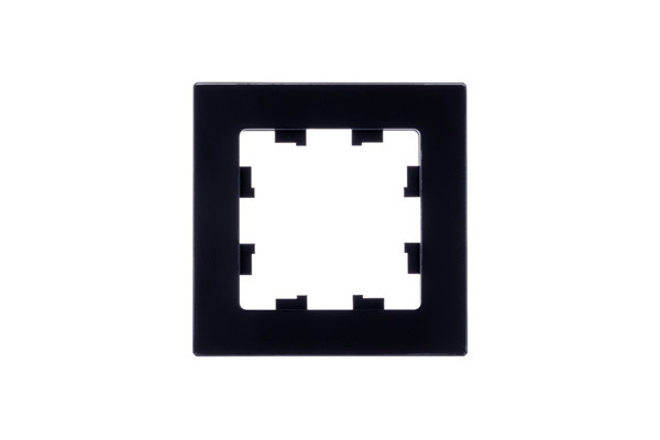 ATN361001 - AtlasDesign NATURE 1-постовая РАМКА, НАТУРАЛЬНОЕ СТЕКЛО, ЧЕРНЫЙ