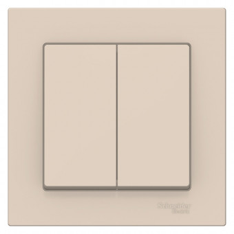 ATN000252 - AtlasDesign 2-клавишный ВЫКЛЮЧАТЕЛЬ, схема 5, 10АХ, в сборе, БЕЖЕВЫЙ