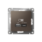 ATN000629 - AtlasDesign USB РОЗЕТКА A + тип-C 45W высокоскоростная зарядка QC, PD, механизм, МОККО