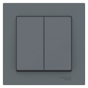 ATN000752 - AtlasDesign 2-клавишный ВЫКЛЮЧАТЕЛЬ, схема 5, 10АХ, в сборе, ГРИФЕЛЬ