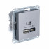 ATN000929 - AtlasDesign USB РОЗЕТКА A + тип-C 45W высокоскоростная зарядка QC, PD, механизм, СТАЛЬ ATN000929 - AtlasDesign USB РОЗЕТКА A + тип-C 45W высокоскоростная зарядка QC, PD, механизм, СТАЛЬ