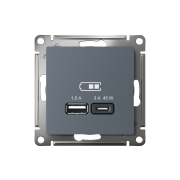 ATN000729 - AtlasDesign USB РОЗЕТКА A + тип-C 45W высокоскоростная зарядка QC,PD, механизм, ГРИФЕЛЬ