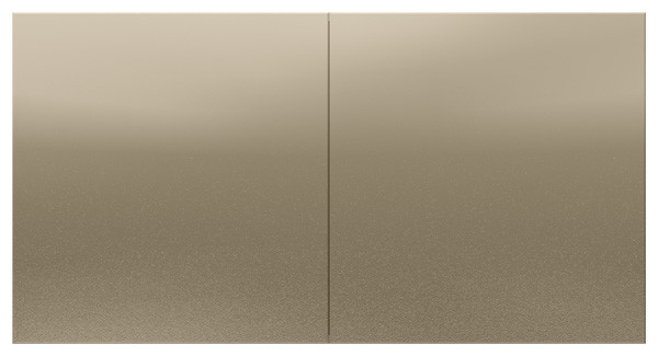 ATN000528 - AtlasDesign РОЗЕТКА двойная с заземлением  со шторками и сдвижной крышкой, 16А, в сборе, ШАМПАНЬ