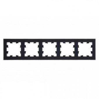 ATN331005 - AtlasDesign NATURE 5-постовая РАМКА, МАТОВОЕ ОРГАНИЧЕСКОЕ СТЕКЛО ЧЕРНЫЙ