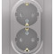 ATN000326 - AtlasDesign РОЗЕТКА двойная с заземлением со шторками, 16А, в сборе, АЛЮМИНИЙ