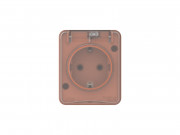 ATN547045 - AtlasDesign PROFI IP54 О/У РОЗЕТКА с заземлением со шторками 16А 250В, ТЕРРАКОТОВЫЙ