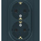ATN000826 - AtlasDesign РОЗЕТКА двойная с заземлением со шторками, 16А, в сборе, ИЗУМРУД