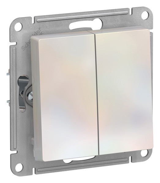 ATN000451 - AtlasDesign 2-клавишный ВЫКЛЮЧАТЕЛЬ, схема 5, 10АХ, механизм, ЖЕМЧУГ