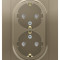 ATN000526 - AtlasDesign РОЗЕТКА двойная с заземлением со шторками, 16А, в сборе, ШАМПАНЬ