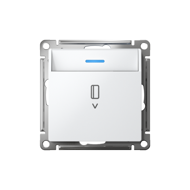 ATLASDESIGN ВЫКЛЮЧАТЕЛЬ карточный с подсветкой, 10А, без задержки отключения, механизм, БЕЛЫЙ, ATN000114