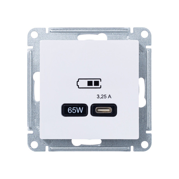 ATN001327 - AtlasDesign USB РОЗЕТКА тип-С 65Вт высокоскор.заряд. QC, PD, механизм, ЛОТОС