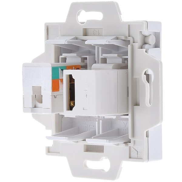 ATN000382 - AtlasDesign РОЗЕТКА двойная HDMI+RJ45, кат.5Е, механизм, АЛЮМИНИЙ