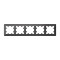 ATLASDESIGN AIR 5-постовая РАМКА, БАЗАЛЬТ/дымчатый черный, ATN221405