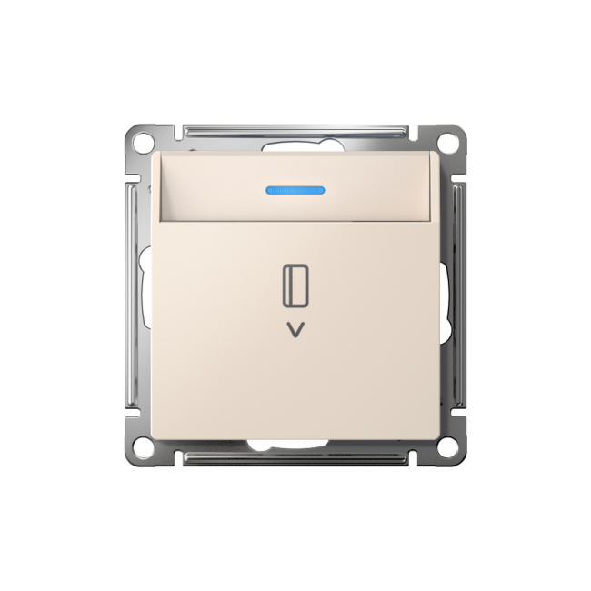 ATLASDESIGN ВЫКЛЮЧАТЕЛЬ карточный с подсветкой, 10А, без задержки отключения, механизм, БЕЖЕВЫЙ, ATN000214