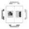 ATN000182 - AtlasDesign РОЗЕТКА двойная HDMI+RJ45, кат.5Е, механизм, БЕЛЫЙ