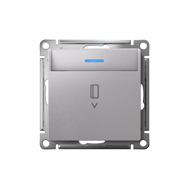 ATLASDESIGN ВЫКЛЮЧАТЕЛЬ карточный с подсветкой, 10А, без задержки отключения, механизм, АЛЮМИНИЙ, ATN000314