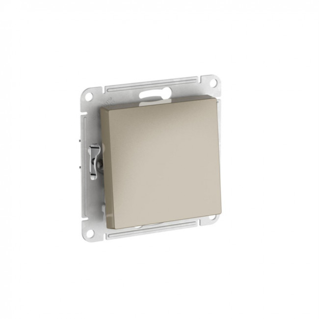 ATLASDESIGN 1-клавишный ПЕРЕКЛЮЧАТЕЛЬ, сх.6, 10АХ, мех., быстрозажимные клеммы., ШАМПАНЬ, ATN000561S