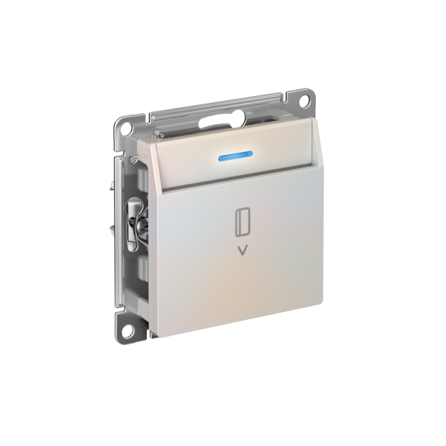 ATLASDESIGN ВЫКЛЮЧАТЕЛЬ карточный с подсветкой, 10А, без задержки отключения, механизм, ЖЕМЧУГ, ATN000414