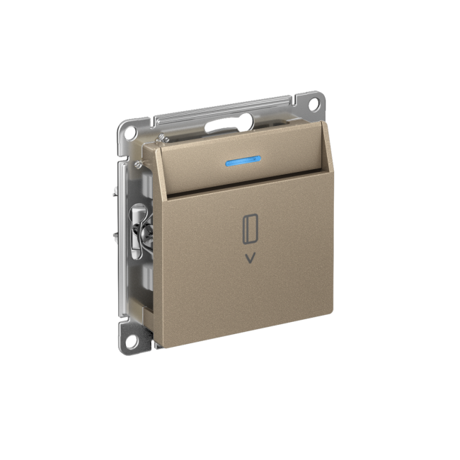 ATLASDESIGN ВЫКЛЮЧАТЕЛЬ карточный с подсветкой, 10А, без задержки отключения, механизм, ШАМПАНЬ, ATN000514