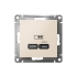 ATN000227 - AtlasDesign USB РОЗЕТКА тип-C 65W высокоскоростная зарядка QC, PD, механизм, БЕЖЕВЫЙ