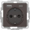 ATN000632 - AtlasDesign РОЗЕТКА 16А c 2 USB A+C, мех, МОККО