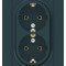ATN000824 - AtlasDesign РОЗЕТКА двойная с заземлением, 16А, в сборе, ИЗУМРУД