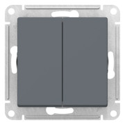 ATN000717 - AtlasDesign Нажимная 2-клавишная кнопка, сх.2, 10А, механизм, ГРИФЕЛЬ
