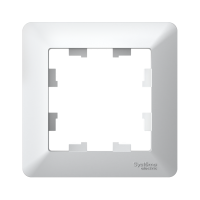 ATLASDESIGN AIR 1-постовая РАМКА, БЕЛЫЙ/дымчатый черный, ATN225101