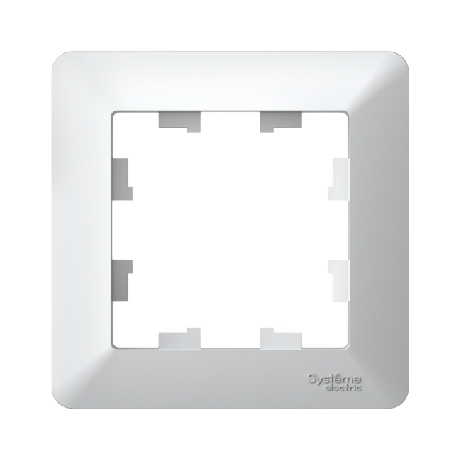ATLASDESIGN AIR 1-постовая РАМКА, БЕЛЫЙ/дымчатый черный, ATN225101