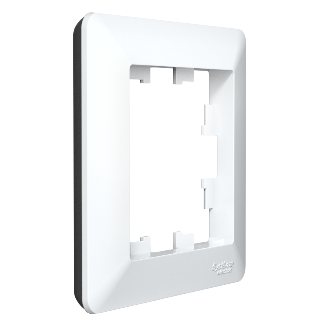 ATLASDESIGN AIR 1-постовая РАМКА, БЕЛЫЙ/дымчатый черный, ATN225101