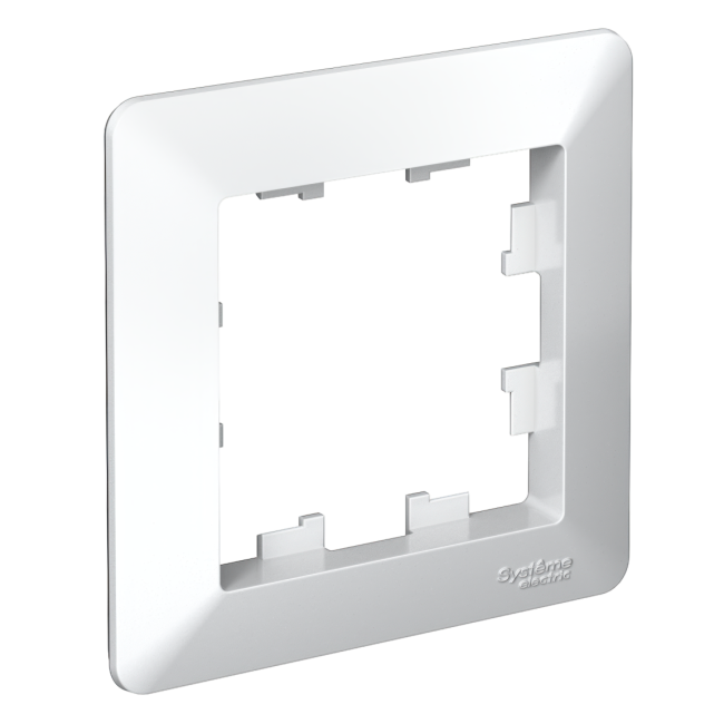 ATLASDESIGN AIR 1-постовая РАМКА, БЕЛЫЙ/дымчатый черный, ATN225101