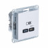 ATN000127 - AtlasDesign USB РОЗЕТКА тип-C 65W высокоскоростная зарядка QC, PD, механизм, БЕЛЫЙ