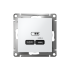 ATN000127 - AtlasDesign USB РОЗЕТКА тип-C 65W высокоскоростная зарядка QC, PD, механизм, БЕЛЫЙ