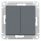 ATN000765 - AtlasDesign 2-клавишный ПЕРЕКЛЮЧАТЕЛЬ, схема 6, 10АХ, механизм, ГРИФЕЛЬ