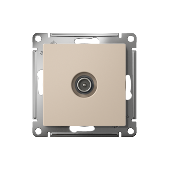 ATN001292 - AtlasDesign TV РОЗЕТКА проходная 4DB, механизм, ПЕСОЧНЫЙ