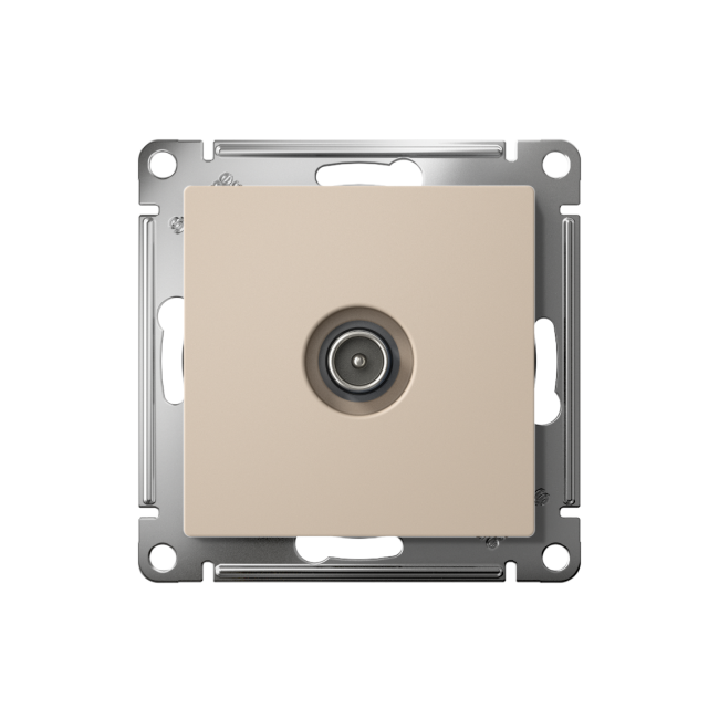 ATN001292 - AtlasDesign TV РОЗЕТКА проходная 4DB, механизм, ПЕСОЧНЫЙ