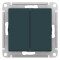 ATN000817 - AtlasDesign Нажимная 2-клавишная кнопка, сх.2, 10А, механизм, ИЗУМРУД