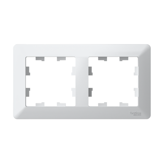 ATLASDESIGN AIR 2-постовая РАМКА, БЕЛЫЙ/дымчатый черный, ATN225102