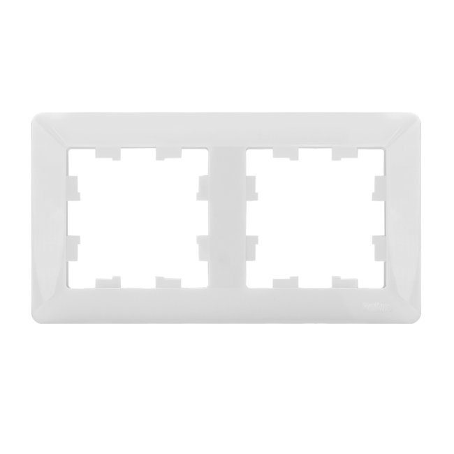 ATLASDESIGN AIR 2-постовая РАМКА, БЕЛЫЙ/дымчатый черный, ATN225102