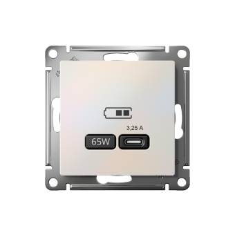 ATN000427 - AtlasDesign USB РОЗЕТКА тип-C 65W высокоскоростная зарядка QC, PD, механизм, ЖЕМЧУГ